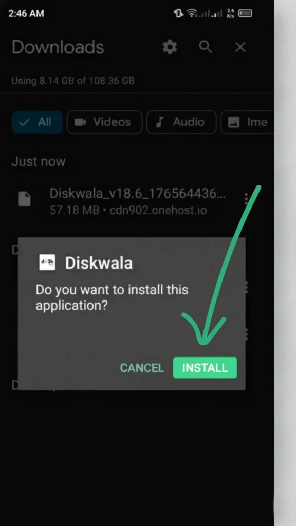 go to the file manager to install
